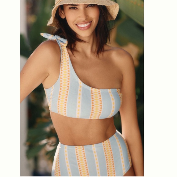 NWT lemlem Jemari One-Shoulder Bikini Top L